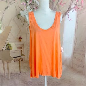 NEW Free People Orange Layered Tank Top